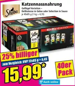 Norma Sheba Katzennassnahrung Angebot