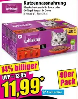 Norma whiskas Katzen Nassnahrung Angebot