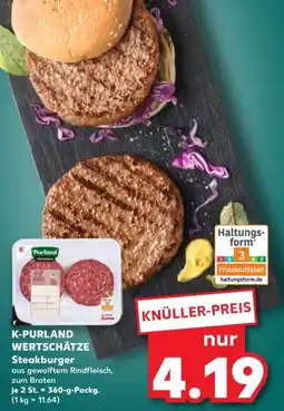 Kaufland K-PURLAND WERTSCHÄTZE Steakburger Angebot