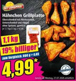 Norma Gut langenhof hähnchen grillplatte Angebot