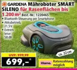 Norma GARDENA Mähroboter SMART SILENO Angebot