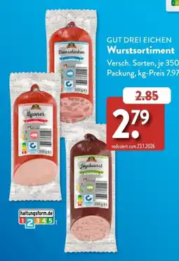 Aldi Süd GUT DREI EICHEN Wurstsortiment Angebot