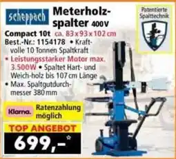 Norma scheppach Meterholzspalter 400V Angebot