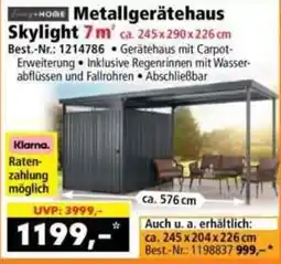Norma Metallgerätehaus Skylight Angebot