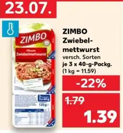 Kaufland ZIMBO Zwiebelmettwurst Angebot