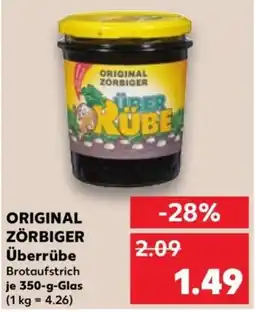 Kaufland ORIGINAL ZÖRBIGER Überrübe Angebot
