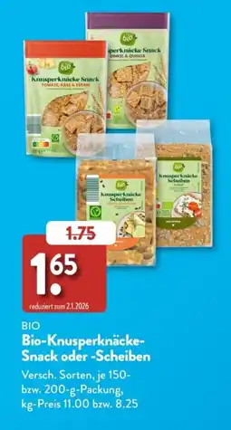 Aldi Süd Bio-Knusperknäcke-Snack oder -Scheiben Angebot