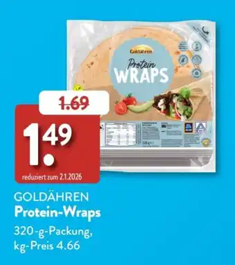 Aldi Süd GOLDÄHREN Protein-Wraps Angebot