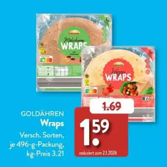 Aldi Süd GOLDÄHREN Wraps Angebot