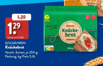 Aldi Süd GOLDÄHREN Knäckebrot Angebot