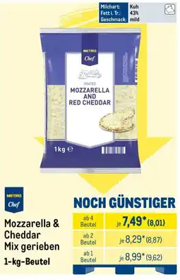 METRO METRO Chef Mozzarella & Cheddar Mix gerieben Angebot