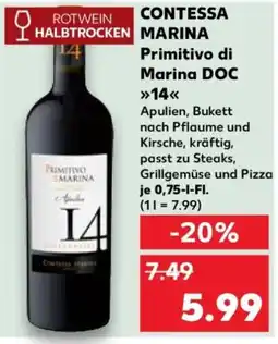 Kaufland Contessa Marina Primitivo di Marina DOC Angebot