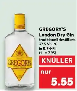 Kaufland GREGORY'S London Dry Gin Angebot