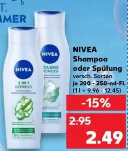 Kaufland NIVEA Shampoo oder Spülung Angebot
