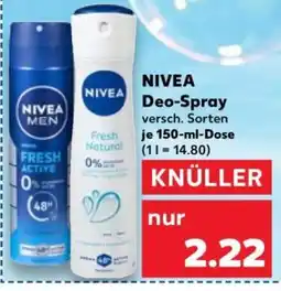Kaufland NIVEA Deo-Spray Angebot