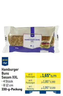 METRO Metro Chef Hamburger Buns Sesam XXL Angebot