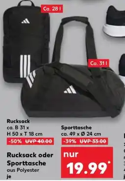 Kaufland Rucksack oder Sporttasche aus Polyester Angebot