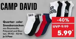 Kaufland CAMP DAVID Quarter- oder Sneakersocken Angebot