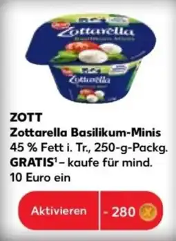 Kaufland ZOTT Zottarella Basilikum-Minis Angebot