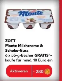 Kaufland ZOTT Monte Milchcreme & Schoko-Nuss Angebot