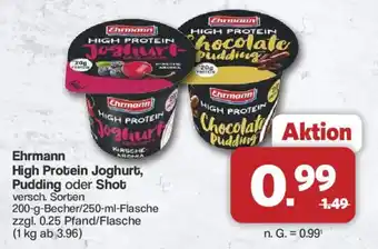 Famila Nord West Ehrmann High Protein Joghurt, Pudding oder Shot Angebot