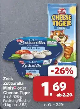 Famila Nord West Zott Zottarella Minis oder Cheese Tiger Angebot