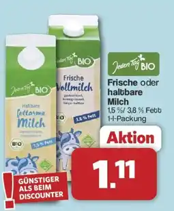 Famila Nord West Jeden Tag BIO Frische oder haltbare Milch Angebot