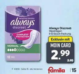 Famila Nord West Always Discreet Slipeinlagen Angebot