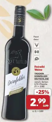 Famila Nord West Rotwild Weine Dornfelder Angebot