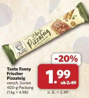Combi Tante Fanny Frischer Pizzateig Angebot