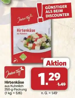 Famila Nord West Jeden Tag Hirtenkäse aus Kuhmilch Angebot