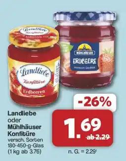 Famila Nord West Landliebe oder Mühlhäuser Konfitüre Angebot