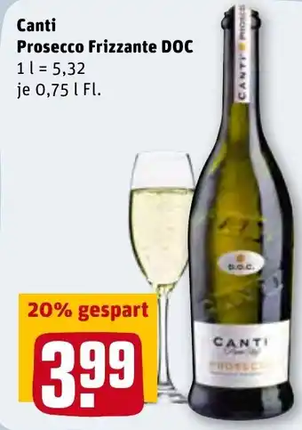 REWE Center Canti Prosecco Frizzante D.O.C. 0,75L Angebot