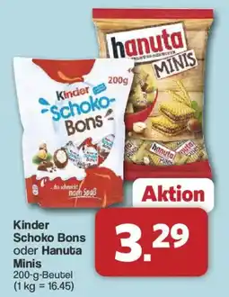 Famila Nord West Kinder Schoko Bons oder Hanuta Minis Angebot