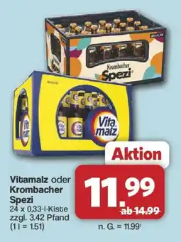 Famila Nord West Vita maiz oder Krombacher Spezi Angebot