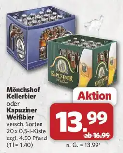Combi Mönchshof Kellerbier oder Kapuziner Weißbier Angebot