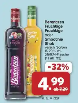 Famila Nord West Berentzen Fruchtige oder Smoothie Shot Angebot