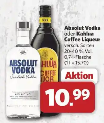 Combi Absolut Vodka oder Kahlua Coffee Liqueur Angebot