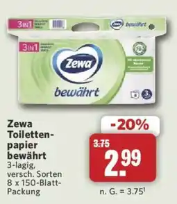 Combi Zewa Toilettenpapier bewährt Angebot