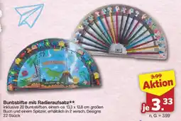 Famila Nord West Buntstifte mit Radieraufsatz** Angebot