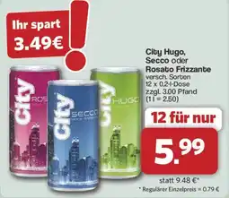 Famila Nord West City Hugo, Secco oder Rosato Frizzante Angebot