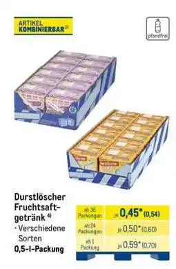METRO Durstlöscher Fruchtsaftgetränk Angebot