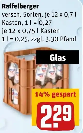 REWE Kaufpark Raffelberger 12x0,7/0,75L Angebot