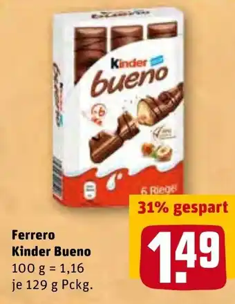 REWE Center Ferrero Kinder Bueno 129g Angebot