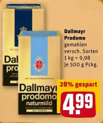 REWE Center Dallmayr Prodomo 500g Angebot