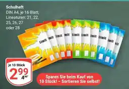 Globus Schulheft Angebot