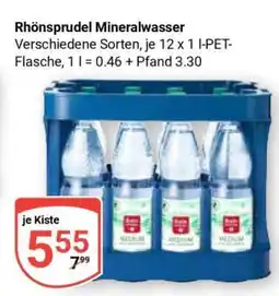 Globus Rhönsprudel Mineralwasser Angebot