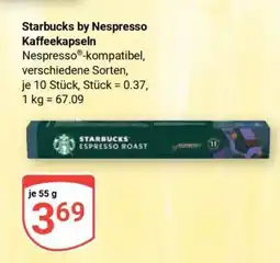 Globus Starbucks by Nespresso Kaffeekapseln Angebot