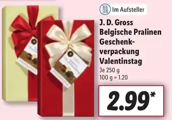 Lidl J.D,Gross Belgische Pralinen Geschenk verpackung Valentinstag Je 250g Angebot