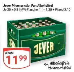 Globus JEVER Pilsener oder Fun Alkoholfrei Angebot